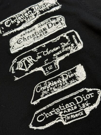  Dior Archives Labels Sweater For Men Black Wool Jersey #4111 - Image 8