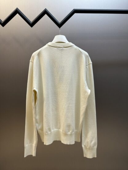  Dior Archives Labels Sweater For Men White Wool Jersey #4110 - Image 3