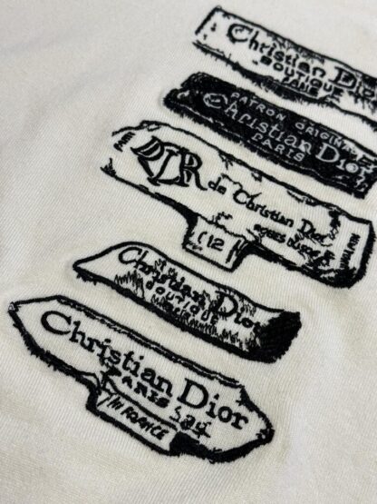  Dior Archives Labels Sweater For Men White Wool Jersey #4110 - Image 5