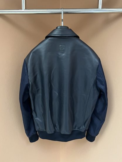  Louis Vuitton Leather Mix Blouson Jacket 1AFQL3 #4011 - Image 7