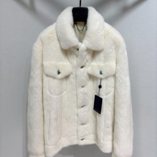 Replica Louis Vuitton Mink Trucker Jacket 1AFXB5 #4012