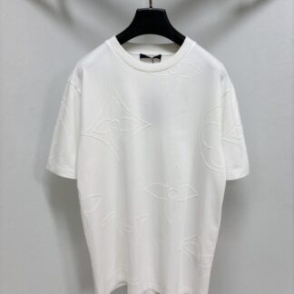 Replica Louis Vuitton Men's Monogram Embroidered Cotton T-Shirt #4112