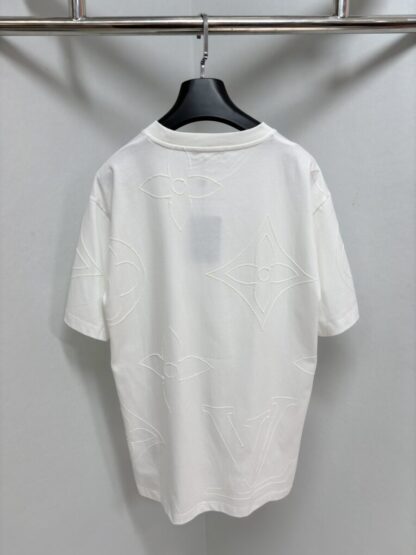  Louis Vuitton Men's Monogram Embroidered Cotton T-Shirt #4112 - Image 5