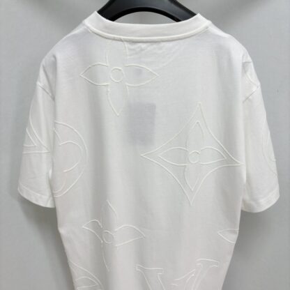  Louis Vuitton Men's Monogram Embroidered Cotton T-Shirt #4112 - Image 4