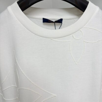  Louis Vuitton Men's Monogram Embroidered Cotton T-Shirt #4112 - Image 3
