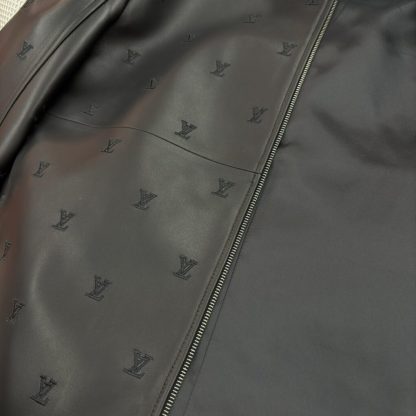  Louis Vuitton LV Blason Embroidered Leather Overshirt 1AFYFP #4008 - Image 3