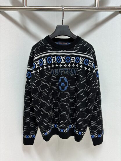 Replica Louis Vuitton Men's Jacquard Wool Pullover Sweater #4126