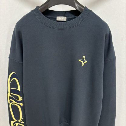  DIOR AND LEWIS HAMILTON Sweatshirt For Men Navy Blue #4065 - Image 6
