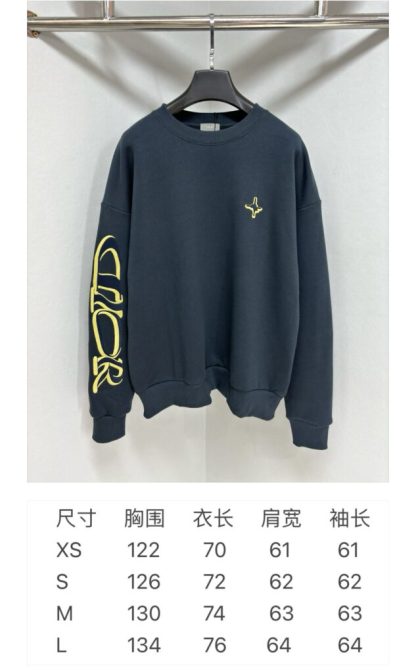  DIOR AND LEWIS HAMILTON Sweatshirt For Men Navy Blue #4065 - Image 3