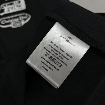  Dior Men's Archives Labels T-Shirt Relaxed Fit Black #4073 - Image 7