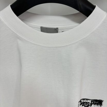  Dior Men's Archives Labels T-Shirt Relaxed Fit White #4074 - Image 9