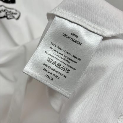  Dior Men's Archives Labels T-Shirt Relaxed Fit White #4074 - Image 7