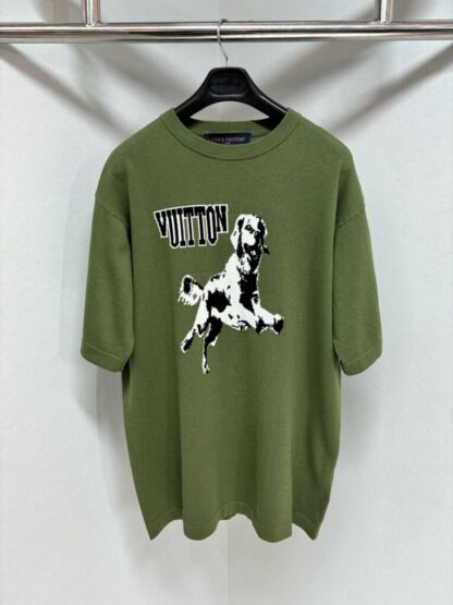 Replica Louis Vuitton Men's Short-Sleeved Cotton Crewneck #4123