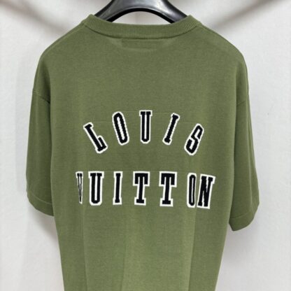  Louis Vuitton Men's Short-Sleeved Cotton Crewneck #4123 - Image 5