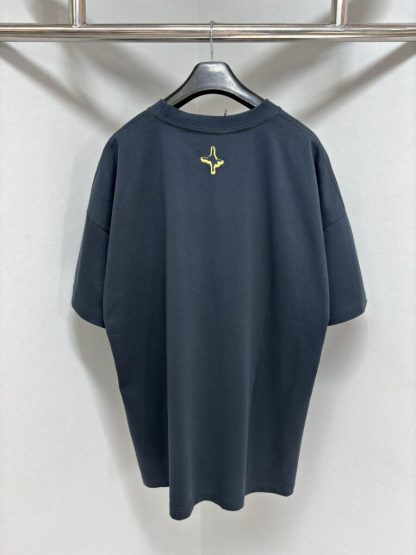  DIOR AND LEWIS HAMILTON T-Shirt Oversized Fit Blue #4076 - Image 3