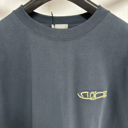  DIOR AND LEWIS HAMILTON T-Shirt Oversized Fit Blue #4076 - Image 7