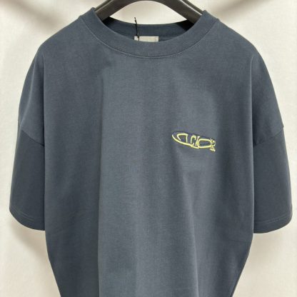 DIOR AND LEWIS HAMILTON T-Shirt Oversized Fit Blue #4076 - Image 6