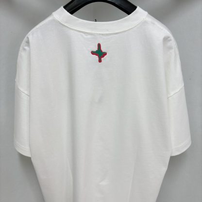  DIOR AND LEWIS HAMILTON T-Shirt Oversized Fit White #4075 - Image 3