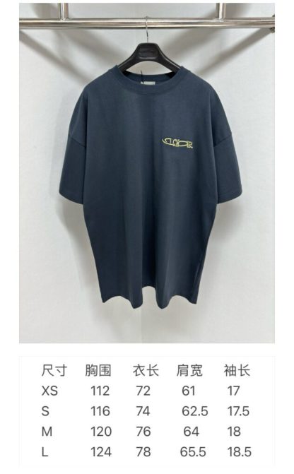  DIOR AND LEWIS HAMILTON T-Shirt Oversized Fit Blue #4076 - Image 5