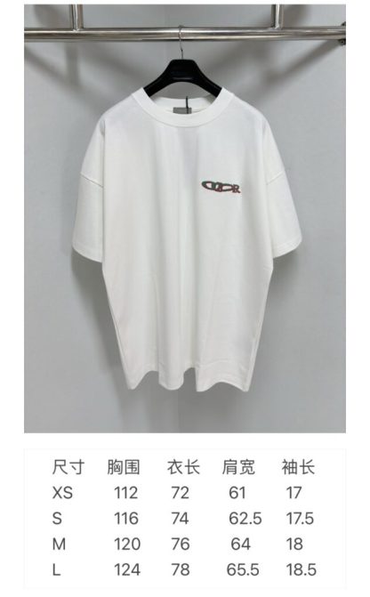  DIOR AND LEWIS HAMILTON T-Shirt Oversized Fit White #4075 - Image 9