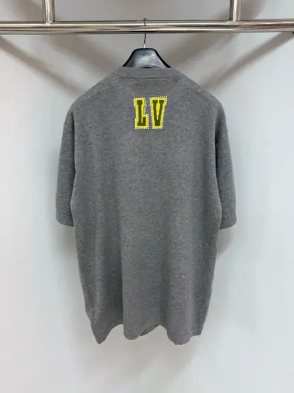  Louis Vuitton Men's Embellished Short-Sleeved Cotton Crewneck #4121 - Image 7