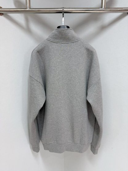  Dior Men's CD Icon Half-Zip Sweatshirt Grey #4003 - Image 2