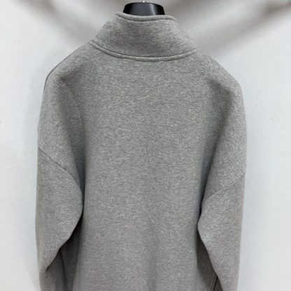  Dior Men's CD Icon Half-Zip Sweatshirt Grey #4003 - Image 8