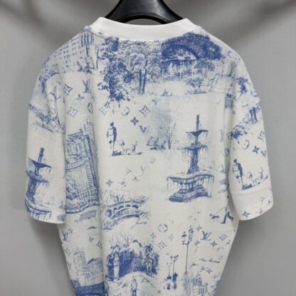  Louis Vuitton Men's Printed Cotton Pique T-Shirt #4113 - Image 6