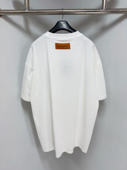  Louis Vuitton Men's LV Vers Embellished Short-Sleeved T-Shirt White #4125 - Image 8