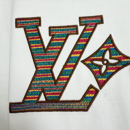  Louis Vuitton Men's LV Vers Embellished Short-Sleeved T-Shirt White #4125 - Image 6