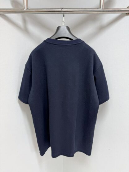  Louis Vuitton Men's Pique Cotton T-Shirt Blueberry #4116 - Image 8