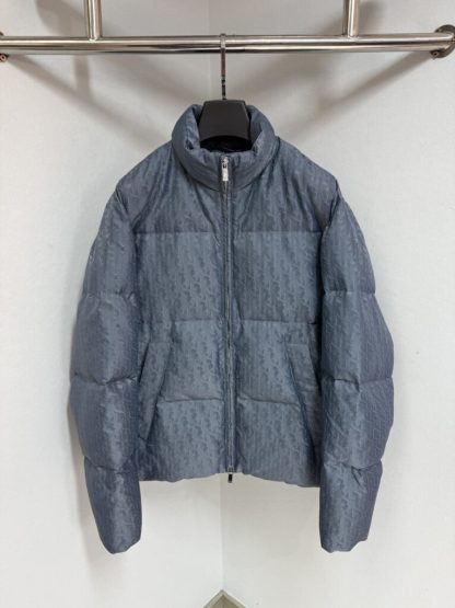  Dior Men's Oblique Puffer Jacket Blue Technical Jacquard 2025 #3999 - Image 9