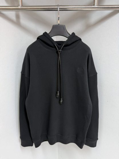 Replica LOEWE Men's Relaxed fit hoodie in cotton 2025 Black #4001