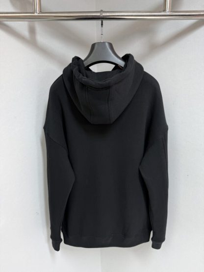  LOEWE Men's Relaxed fit hoodie in cotton 2025 Black #4001 - Image 3