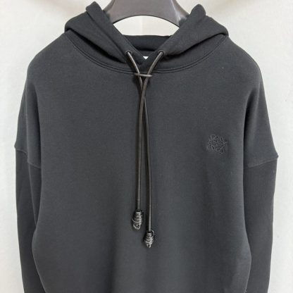  LOEWE Men's Relaxed fit hoodie in cotton 2025 Black #4001 - Image 9
