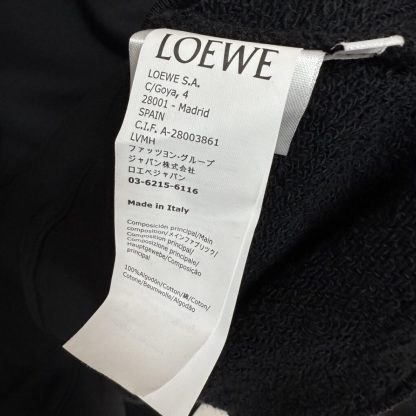  LOEWE Men's Relaxed fit hoodie in cotton 2025 Black #4001 - Image 4