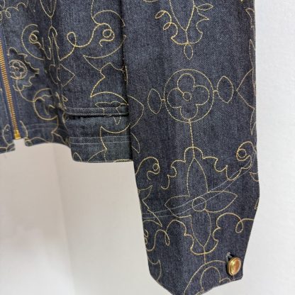  Louis Vuitton Embroidered Denim Workwear Jacket 1AFXHD For Men #4006 - Image 8