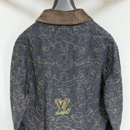  Louis Vuitton Embroidered Denim Workwear Jacket 1AFXHD For Men #4006 - Image 4