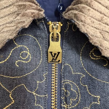  Louis Vuitton Embroidered Denim Workwear Jacket 1AFXHD For Men #4006 - Image 3