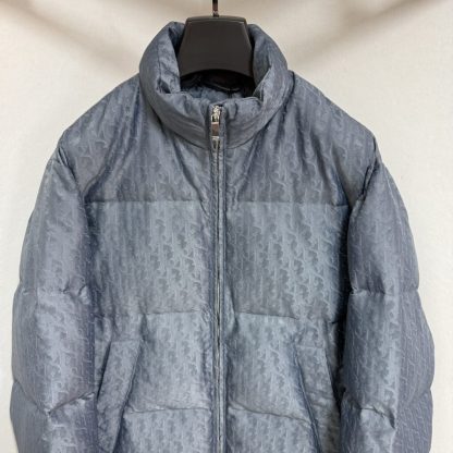  Dior Men's Oblique Puffer Jacket Blue Technical Jacquard 2025 #3999 - Image 2