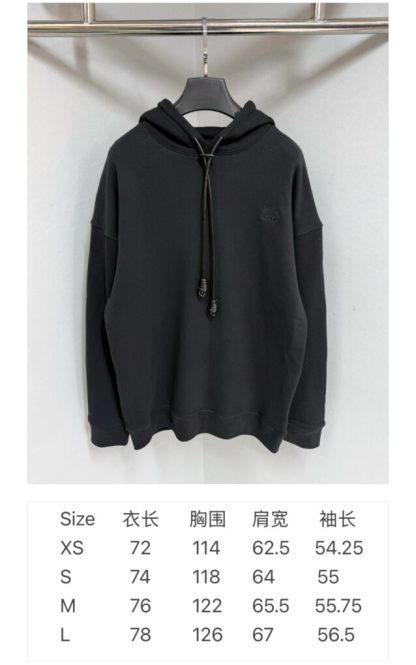  LOEWE Men's Relaxed fit hoodie in cotton 2025 Black #4001 - Image 8