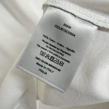  Dior Men's Charm T-Shirt Relaxed Fit White #4071 - Image 5