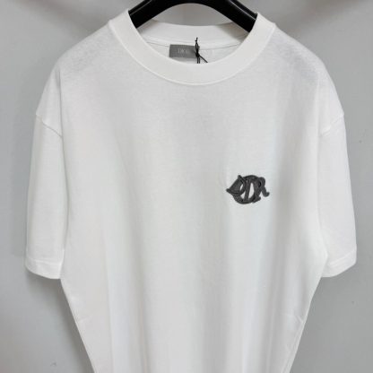  Dior Men's Charm T-Shirt Relaxed Fit White #4071 - Image 4