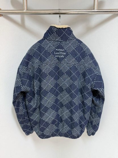  Louis Vuitton Men's Denim Fleece Blouson 1AGINP #4061 - Image 4
