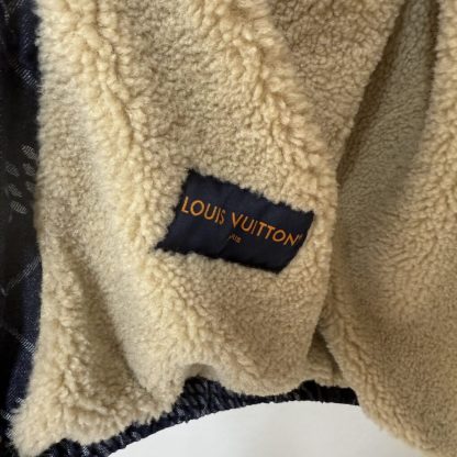 Louis Vuitton Men's Denim Fleece Blouson 1AGINP #4061 - Image 7