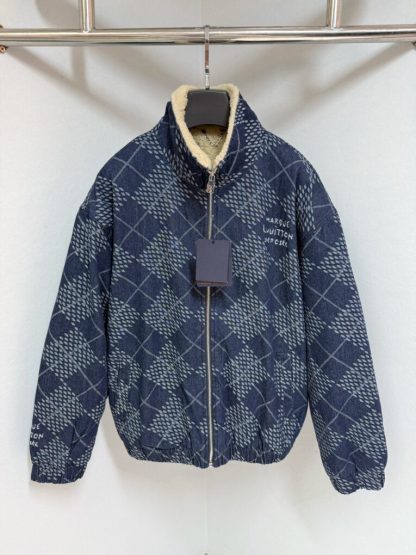 Louis Vuitton Men's Denim Fleece Blouson 1AGINP #4061 - Image 2