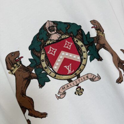  Louis Vuitton Men's Embellished Cotton T-Shirt #4119 - Image 4