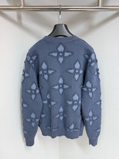  Louis Vuitton Men's Textured Cotton Crewneck Sweatshirt #4127 - Image 4