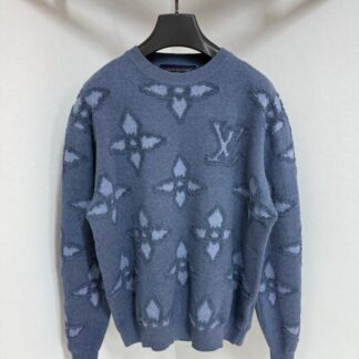 Replica Louis Vuitton Men's Textured Cotton Crewneck Sweatshirt #4127