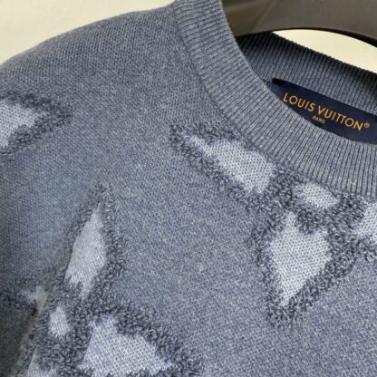  Louis Vuitton Men's Textured Cotton Crewneck Sweatshirt #4127 - Image 6